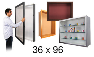 36x96 Shadow Box Display Cases