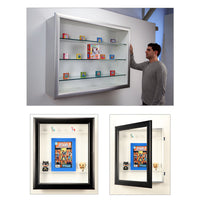 SUPER WIDE FACE SHADOW BOX 24 x 60 WITH SHELVES (3" DEEP) | WALL MOUNT