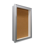 SwingFrame Designer Metal Framed 3" Deep Shadow Box + Cork Board in 10+ Cabinet Sizes