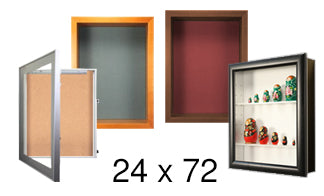 24x72 Shadow Box Display Cases