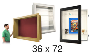36x72 Shadow Box Display Cases