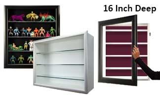 Elegant Super Wide-Face Display Cases with Shelves and Deep 16 ...