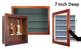 Explore Stylish Wide Wood Shadow Boxes with Interior Shelves & 7