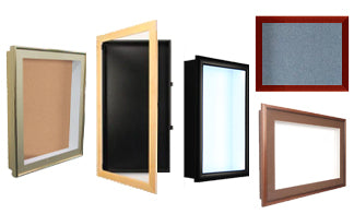 Swing-Open Shadowboxes with Lights