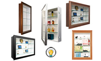 Shadow Box Counter Top Top-Selling Wall Mounted Shadow Box with Shelves and Interior LED ...