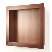 SHADOW BOXES WITH 1" INTERIOR DEPTH | OPTIONAL INTERIOR LAMINATE FINISH "FANCY WALNUT" COMPLIMENTS RICH WALNUT FRAME FINISH