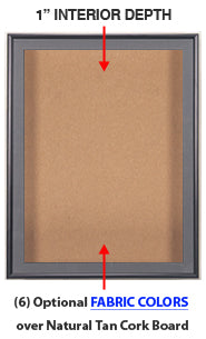 18x24 Designer Frame Shadow Box Display Case w Cork Board 1 Inch Deep ...
