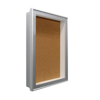 24 x 48 SwingFrame Designer Metal Framed Shadow Box Display Case w Cork Board 1 Inch Deep