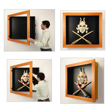  7x7 Shadow Box Frame in White, Interior 2.3 Deep