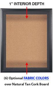 36 x 36 SwingFrame Designer Wood Framed Shadow Box Display Case w Cork Board 1 Inch Deep