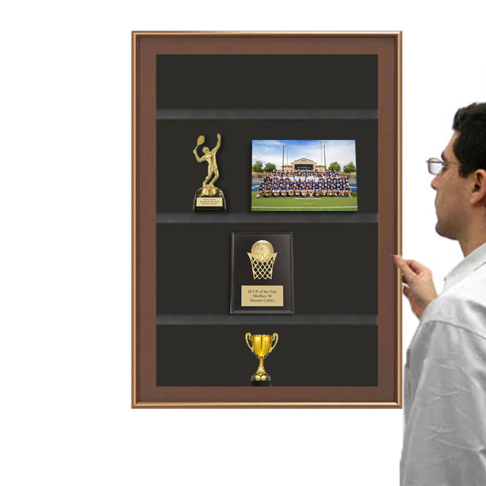 SwingFrame Designer Framed Display Case with Shelves 4