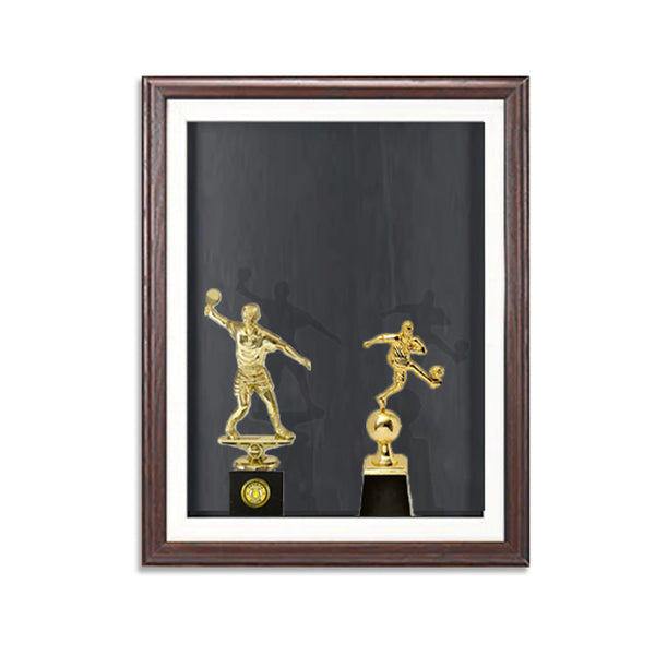 SwingFrame Designer Wood Framed Oak Wall Display Case 3-inch Deep in 12 Sizes + Custom Sizes