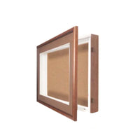 SwingFrame Wood Shadow Box with Cork Board + Lighting | 3-Inch Deep Interior in 10+ Sizes and Custom