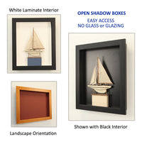 WOODEN 4" DEEP OPEN SHADOW BOXES (AVAILABLE  in 20+ SIZES)