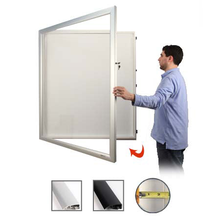 SwingFrame SUPER WIDE-FACE Large Shadow Boxes 2-Inches Deep with 12 Metal Framed Cabinet Sizes