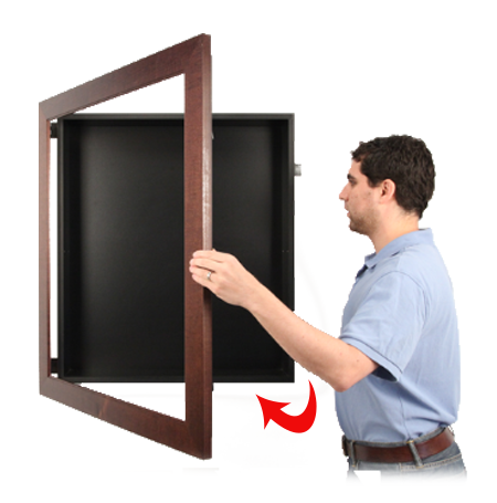 Designer Wide Wood 1 Inch Deep Shadow Box Frames | Hinged Shadow Box ...