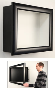 Shadow Box 3" Deep |  Black, White or Silver Interior | SwingFrame Super Wide Metal Framed Shadowbox Frame