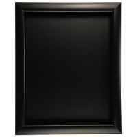 SUPER WIDE FACE SHADOWBOX SWINGFRAME with 4" INTERIOR DEPTH (SHOWN in SATIN BLACK FRAME WITH BLACK INTERIOR)