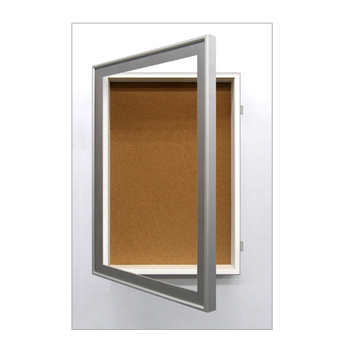 SwingFrame Designer Metal Shadow Box Display Case with Cork Board 3” D ...
