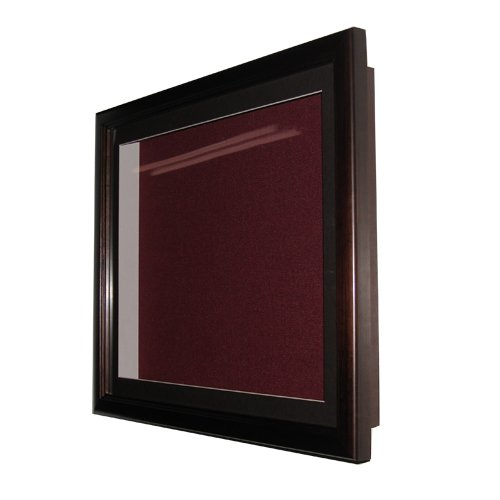 Shown in Coffee Brown Frame (Burgundy Fabric over Cork Board)