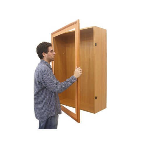 SwingFrame Designer Wood Frame Wall Mounted Large Display Case 2