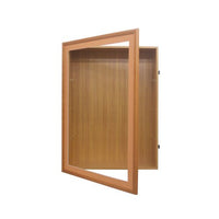 SwingFrame Designer Wood Frame Wall Mounted Large Display Case 8" Deep