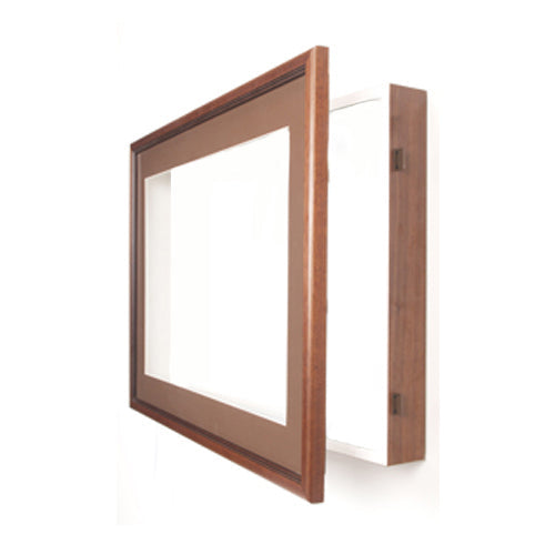 Designer Wood Frame Shadowbox SwingFrames 3" Deep with Interior Lighting