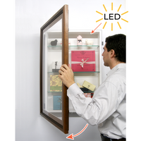 SwingFrame Wood Frame Shadow Boxes, 4" Deep, + Adjustable Shelves and LED Lighting 25+ Sizes